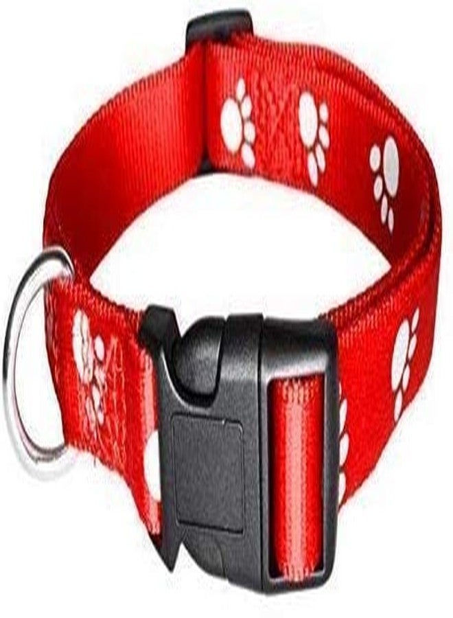 Pups&Pets Pet Adjustable Collar 10 MM Blue Color Paw Print - Image 5